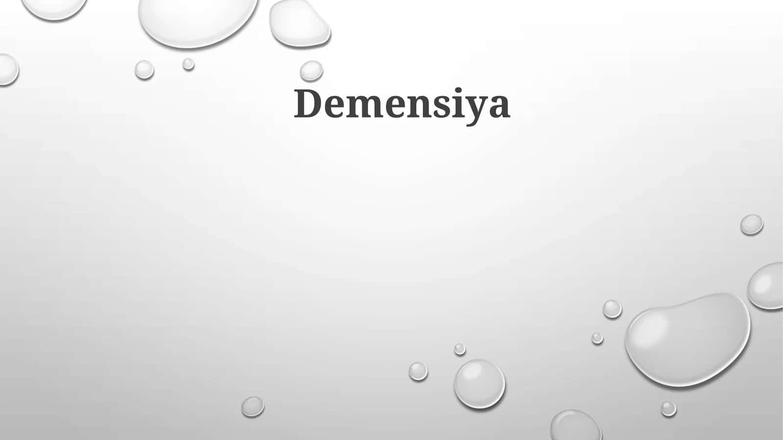 Demensiya