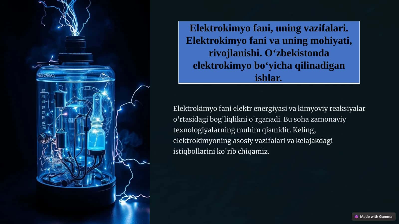 Elektrokimyo fani
