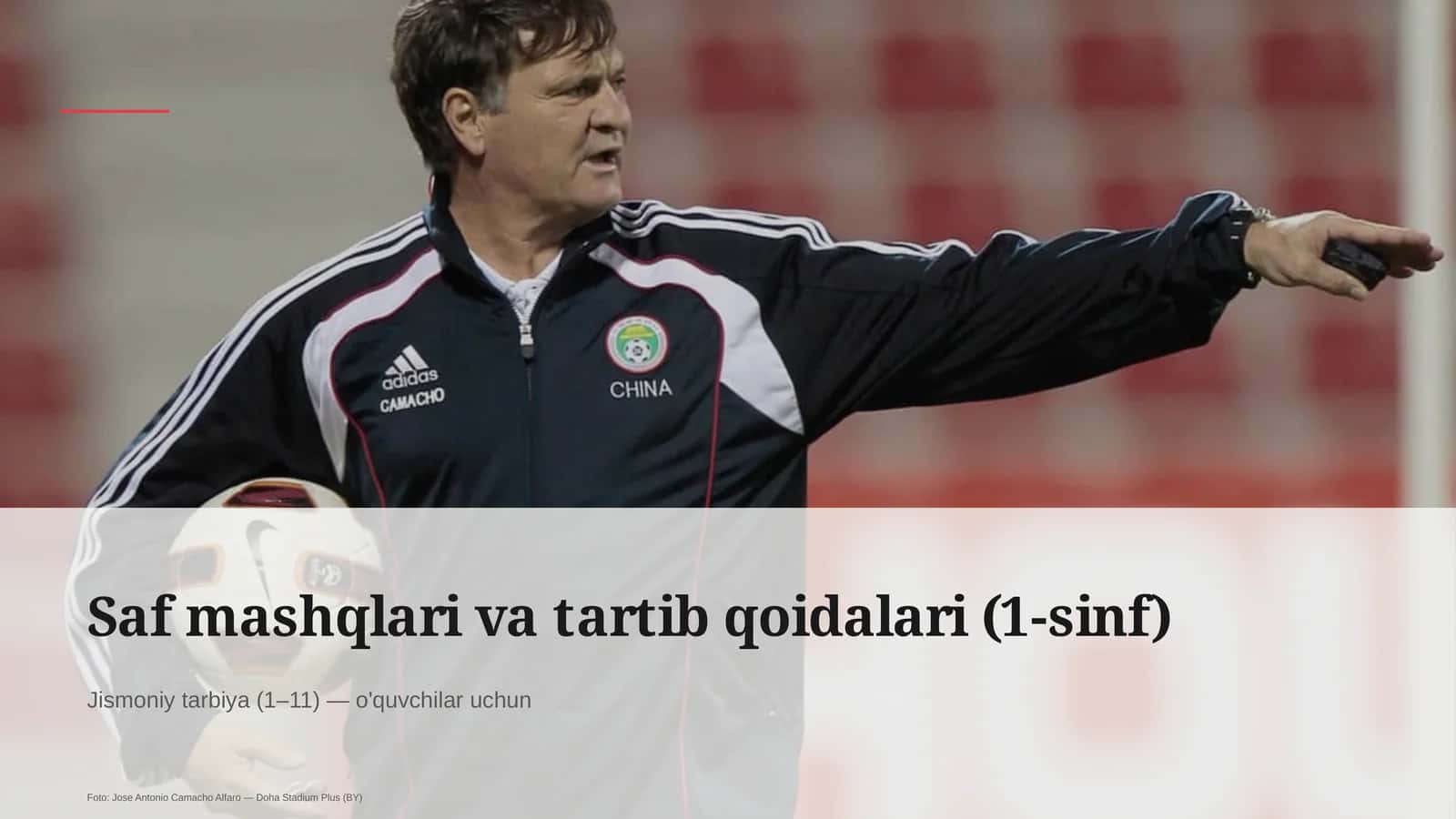 Saf mashqlari va tartib qoidalari (1-sinf)