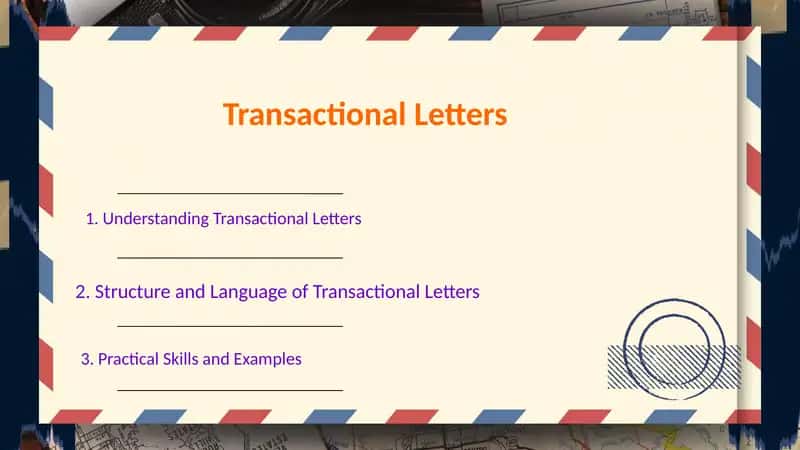 Transactional Letters