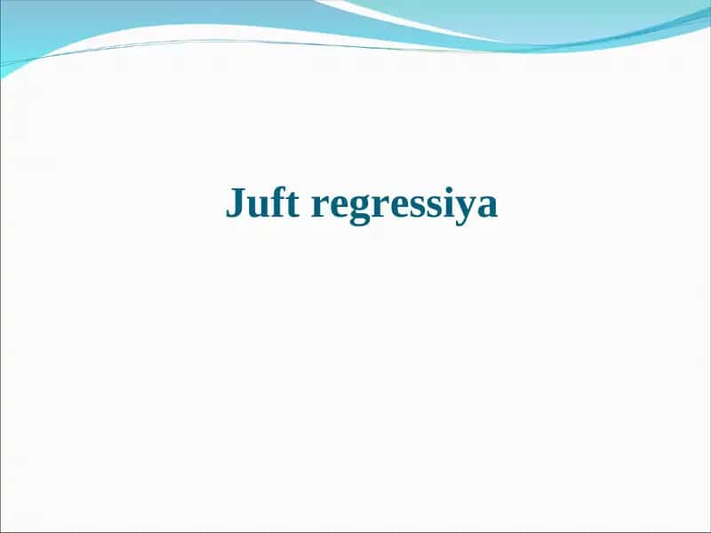 Juft regressiya