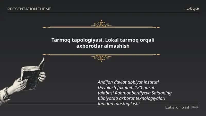 Tarmoq tapologiyasi. Lokal tarmoq orqali axborotlar almashish