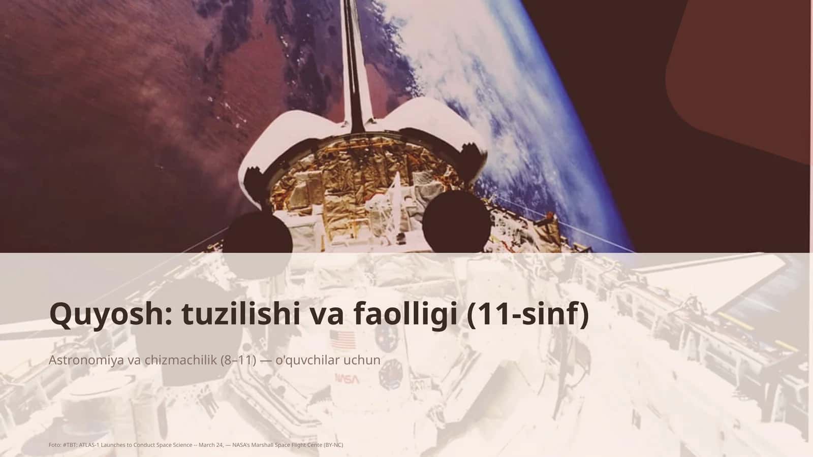 Quyosh: tuzilishi va faolligi (11-sinf)