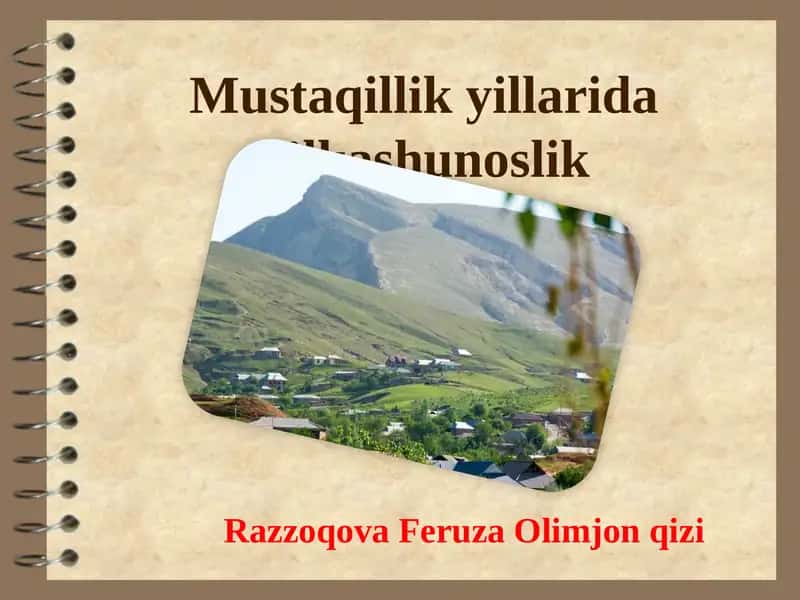 Mustaqillik yillarida o'lkashunoslik