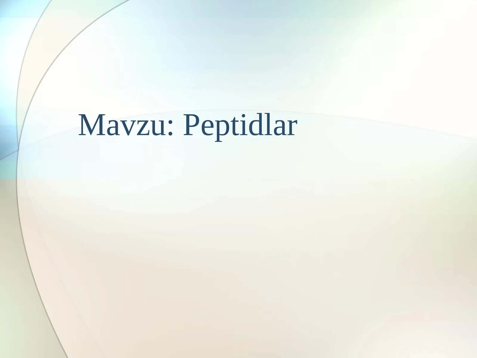 Peptidlar
