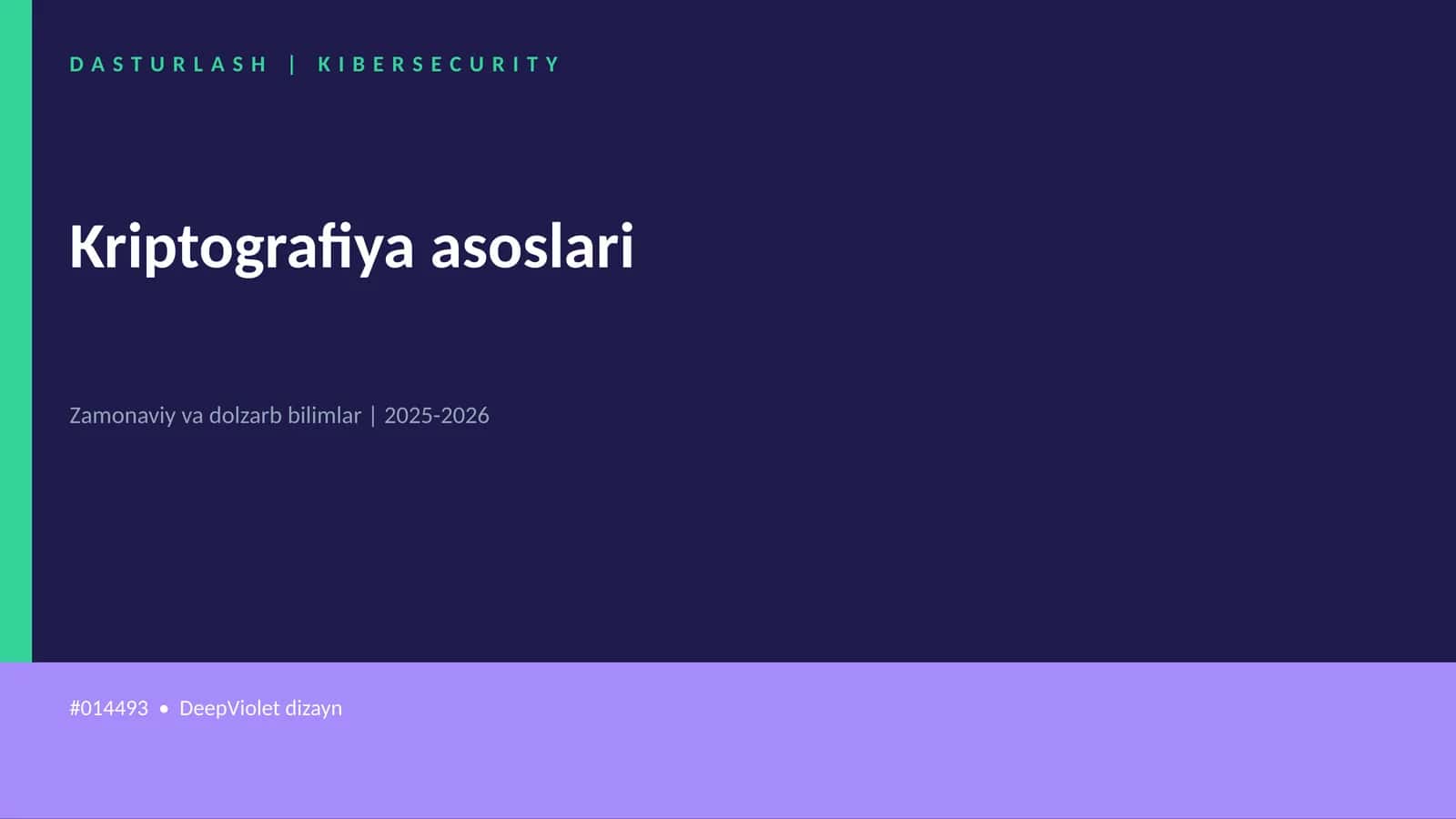 Kriptografiya asoslari