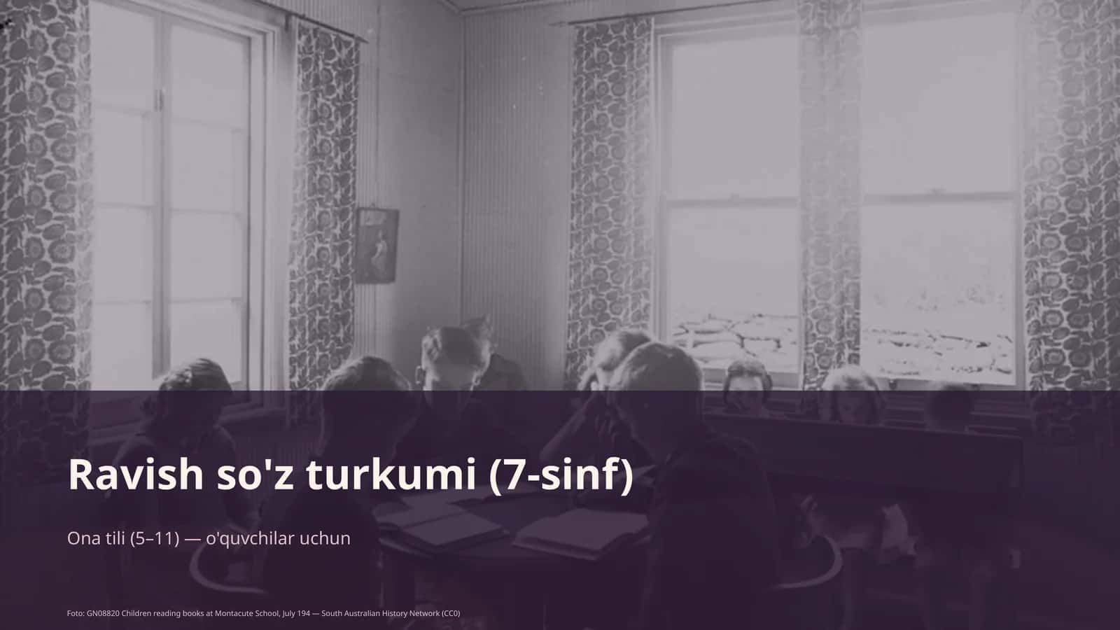 Ravish so'z turkumi (7-sinf)