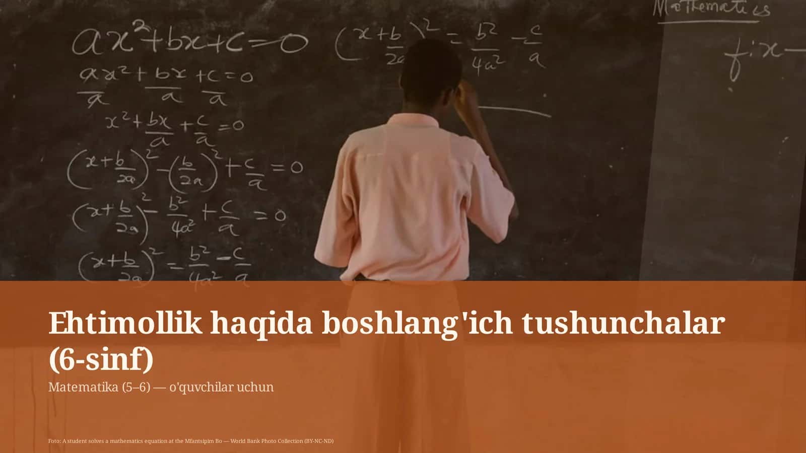 Ehtimollik haqida boshlang'ich tushunchalar (6-sinf)