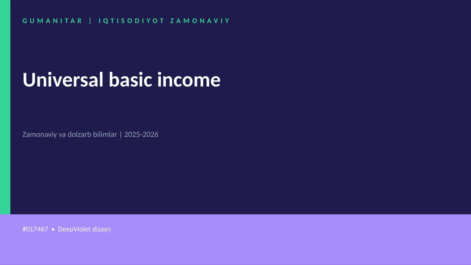 Universal basic income
