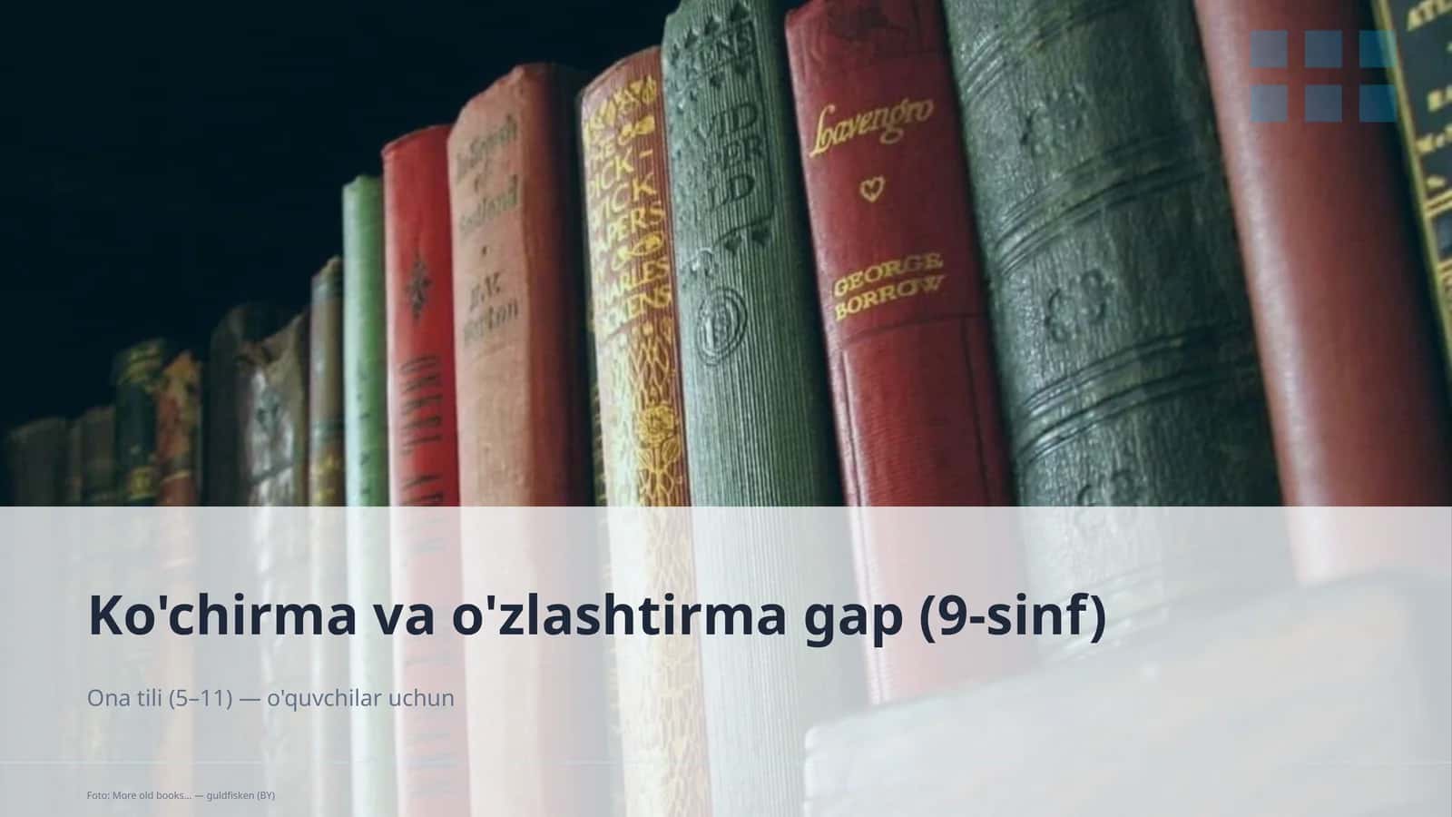 Ko'chirma va o'zlashtirma gap (9-sinf)
