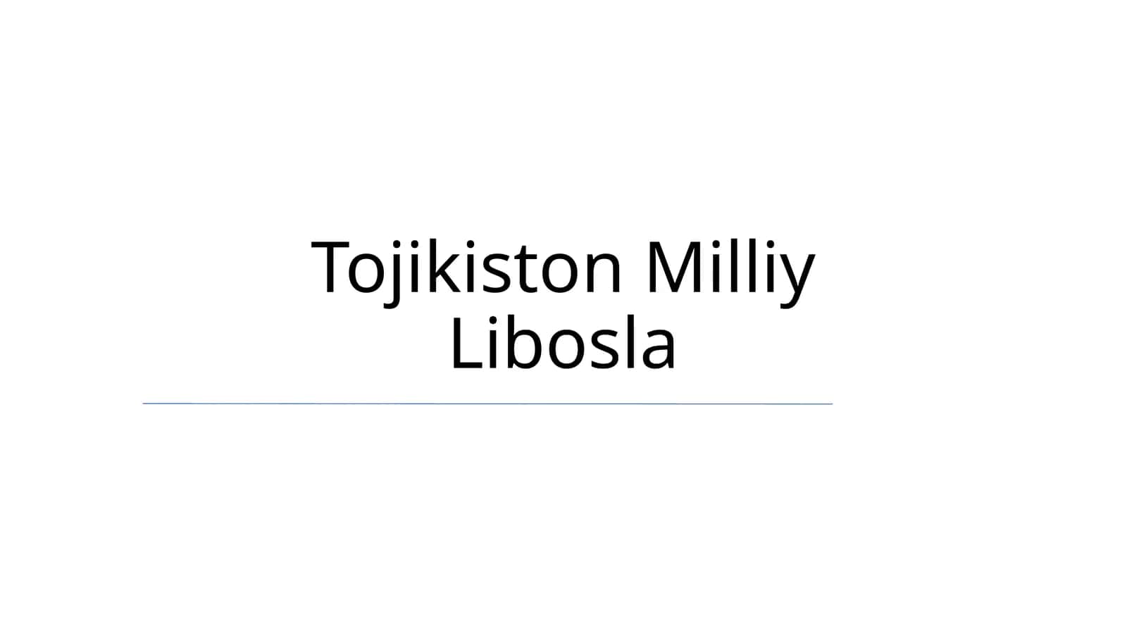 Tojikiston Milliy Libosla