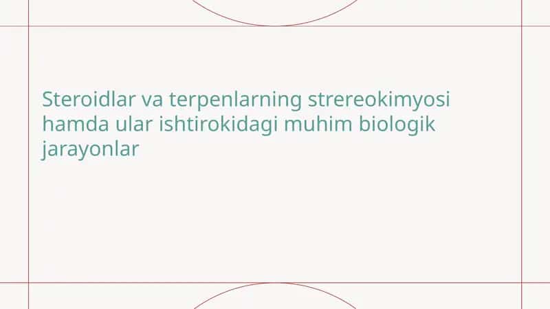 Steroidlar va Terpenlar