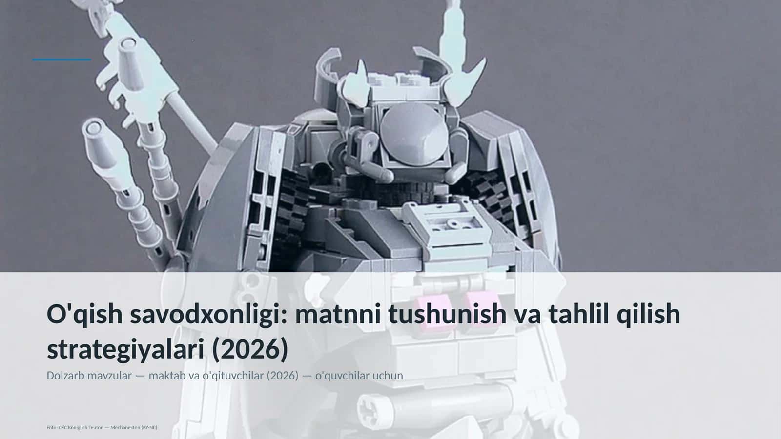 O'qish savodxonligi: matnni tushunish va tahlil qilish strategiyalari (2026)