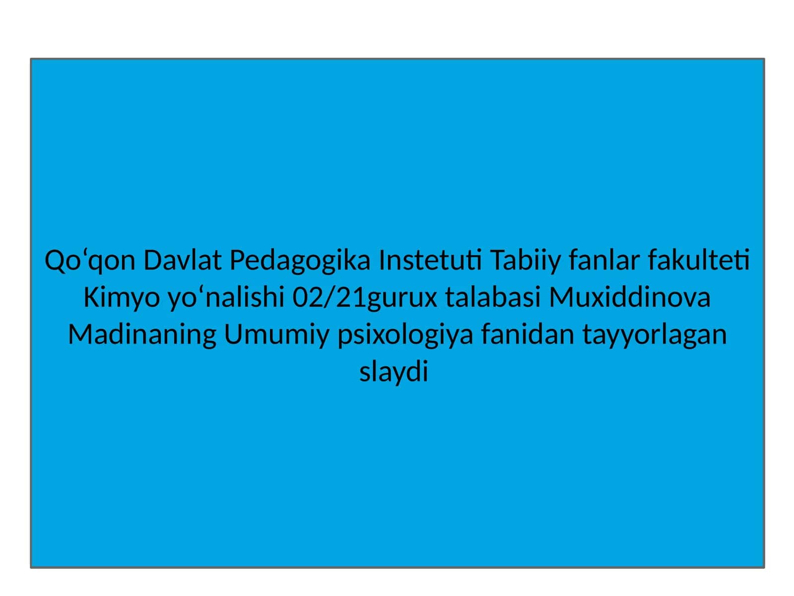 TA‘LIM PSIXOLOGIYASI