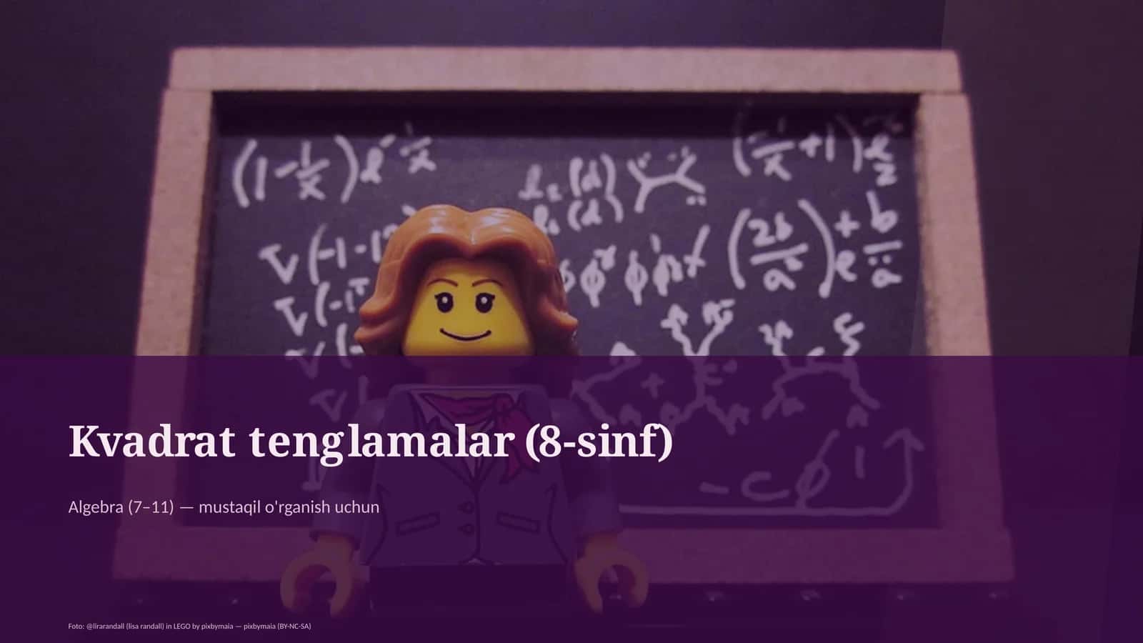 Kvadrat tenglamalar (8-sinf)