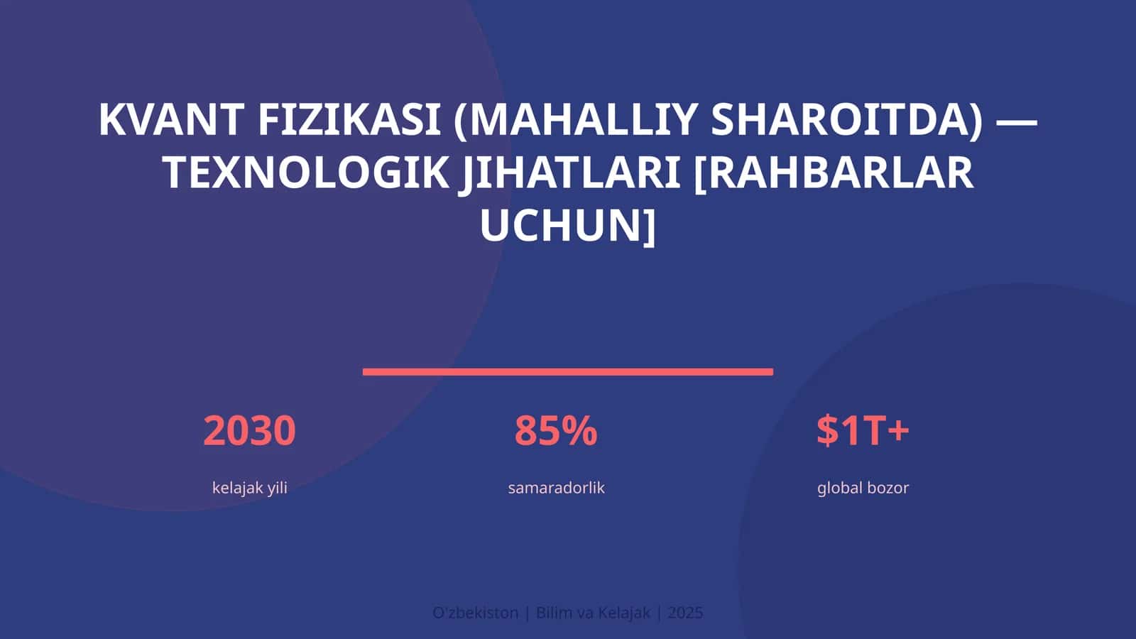 Kvant fizikasi (mahalliy sharoitda) — texnologik jihatlari [rahbarlar uchun]