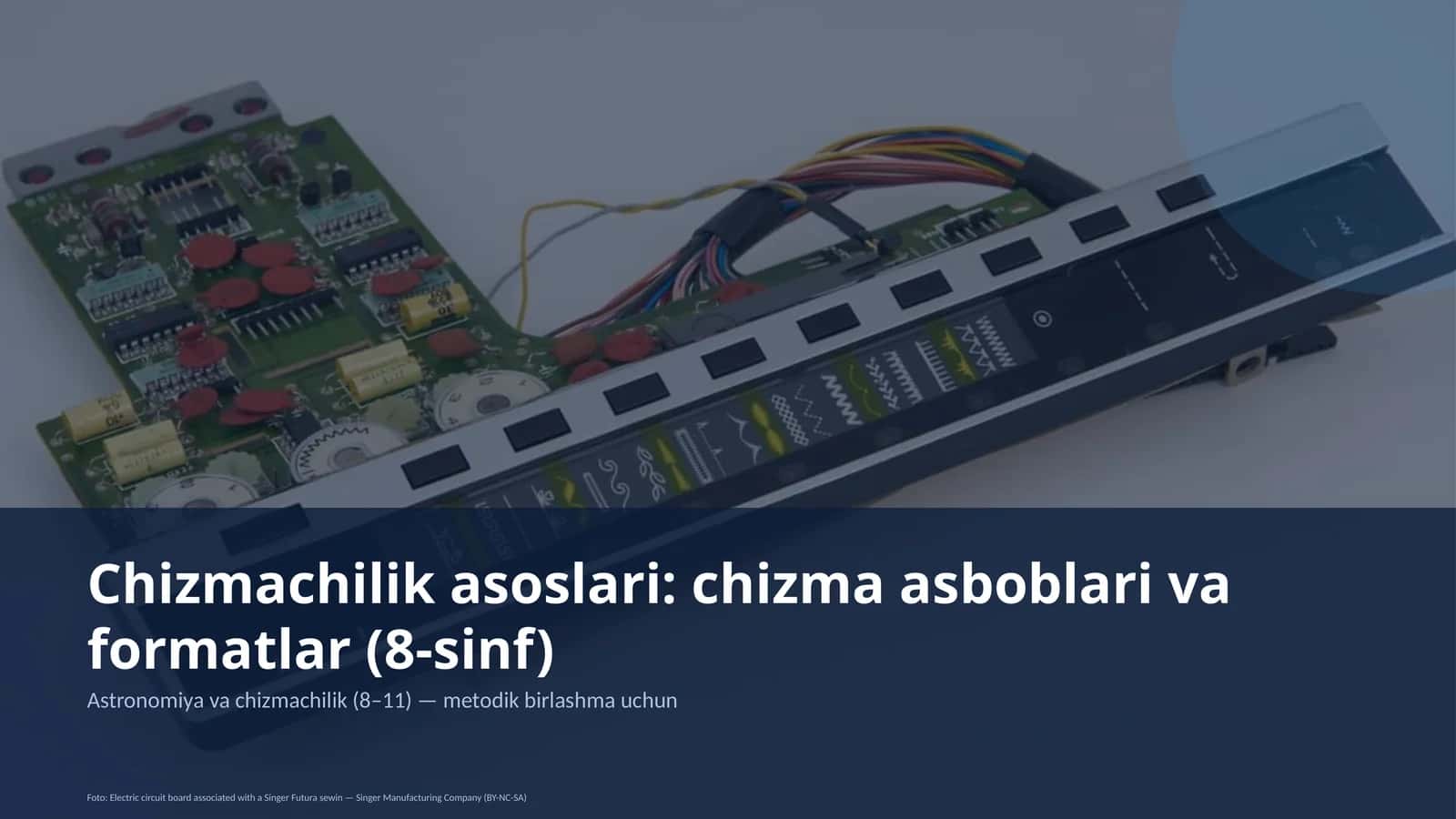Chizmachilik asoslari: chizma asboblari va formatlar (8-sinf)