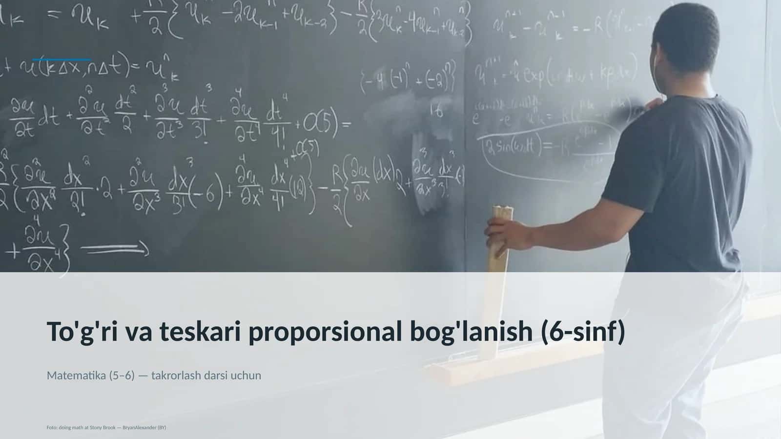 To'g'ri va teskari proporsional bog'lanish (6-sinf)