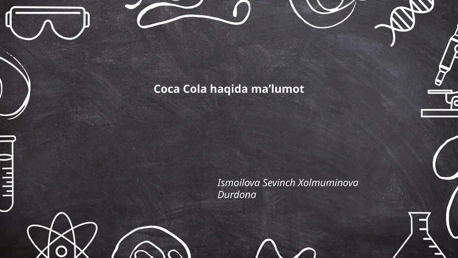 Coca Cola tarixi
