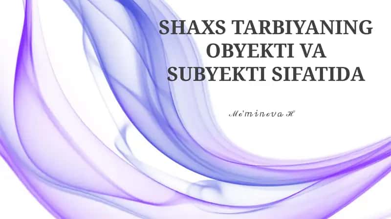 Shaxsiy Ta'lim
