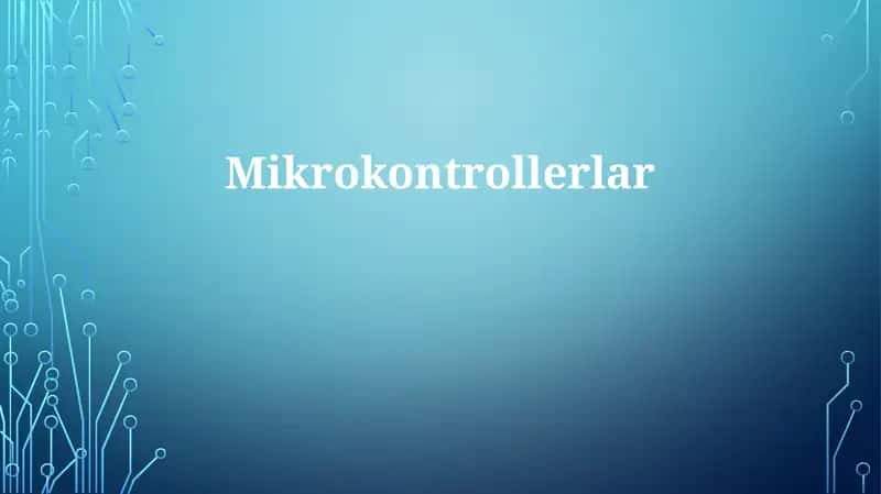 Mikrokontrollerlar