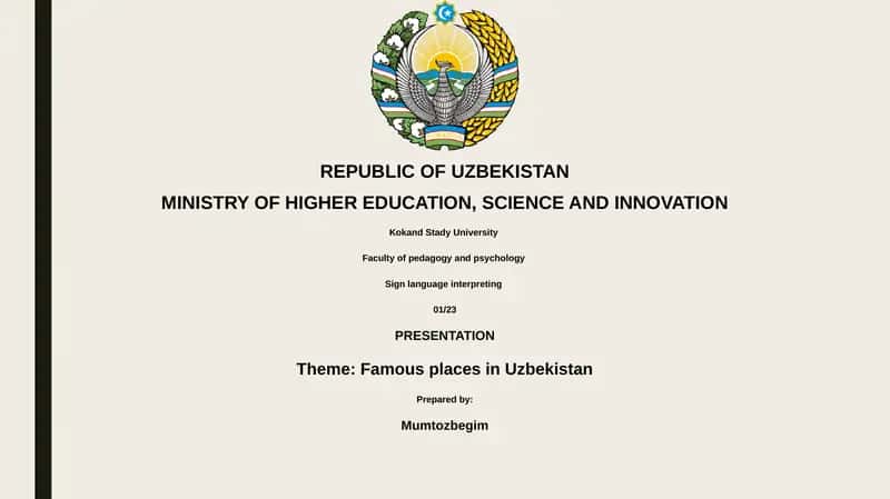 Famous places in Uzbekistan