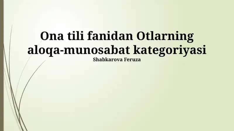 Ot qo‘shimchalarining turlari