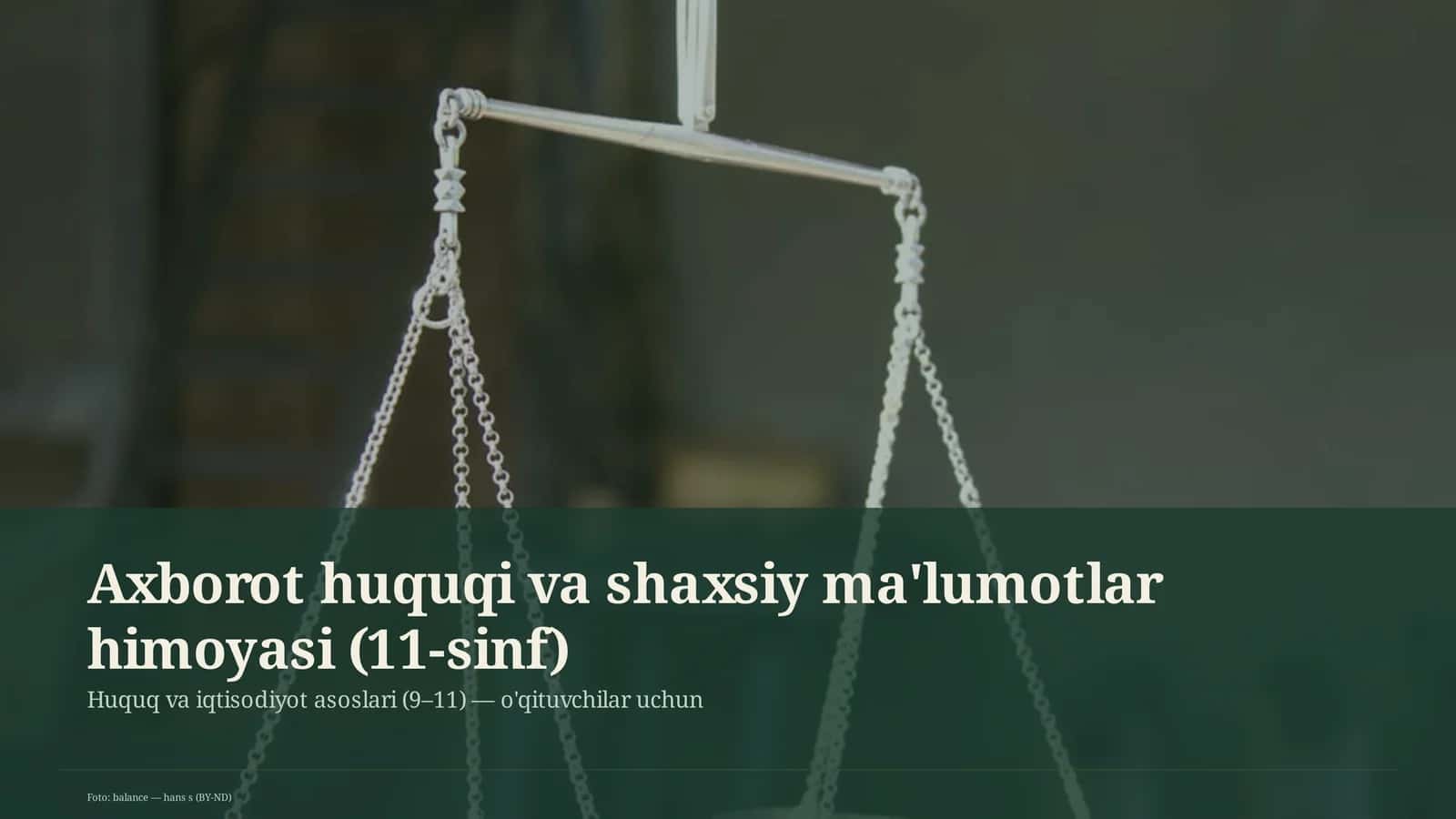 Huquq va iqtisodiyot asoslari (9–11)
