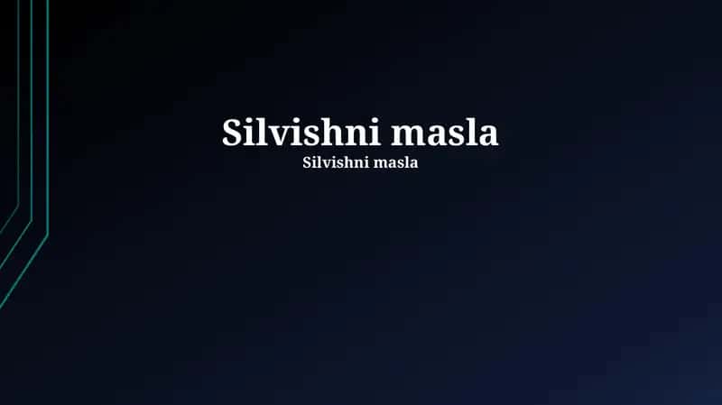 Silvishni masla