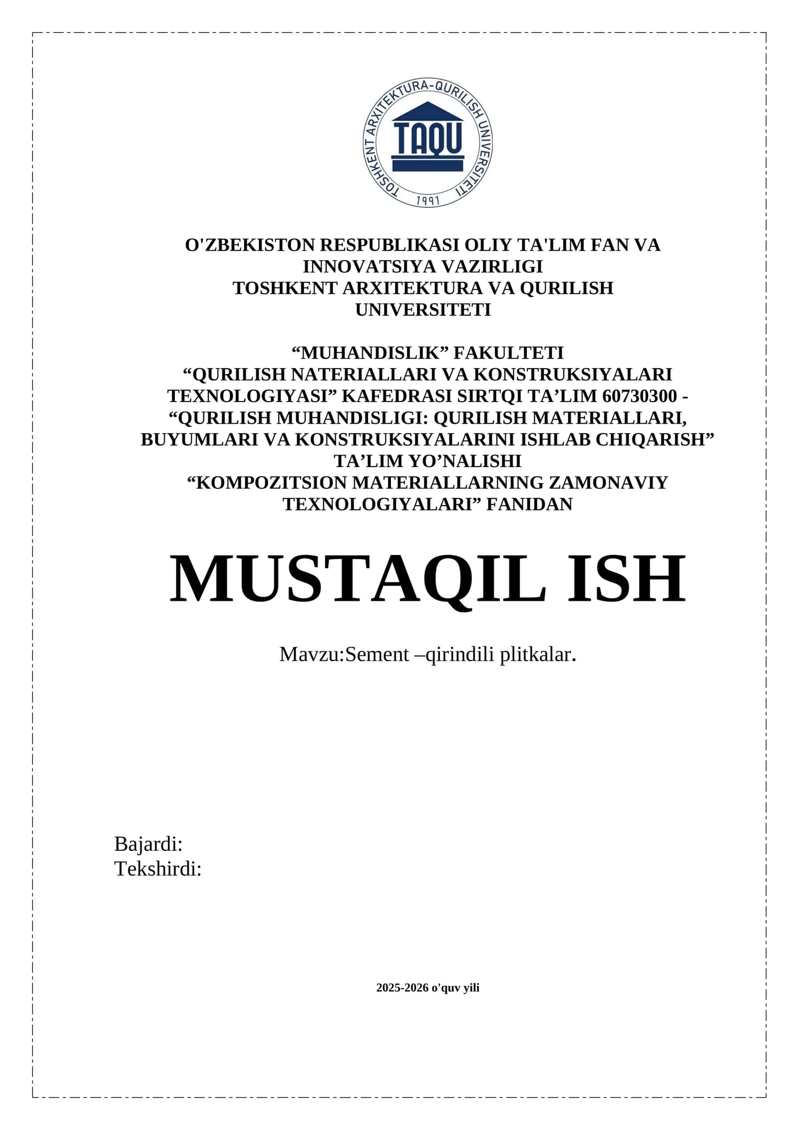 Sement –qirindili plitkalar