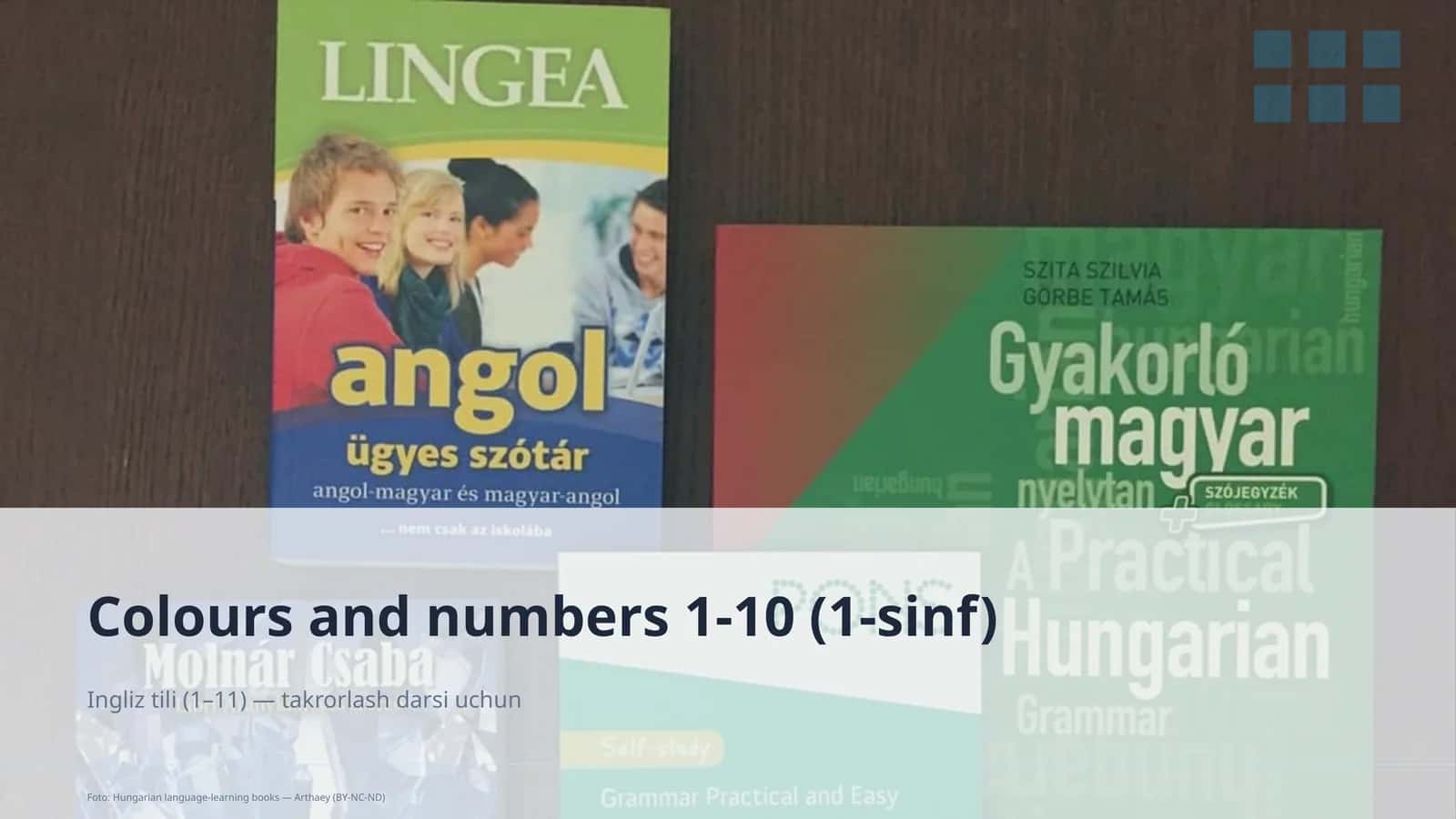 Colours and numbers 1-10 (1-sinf)