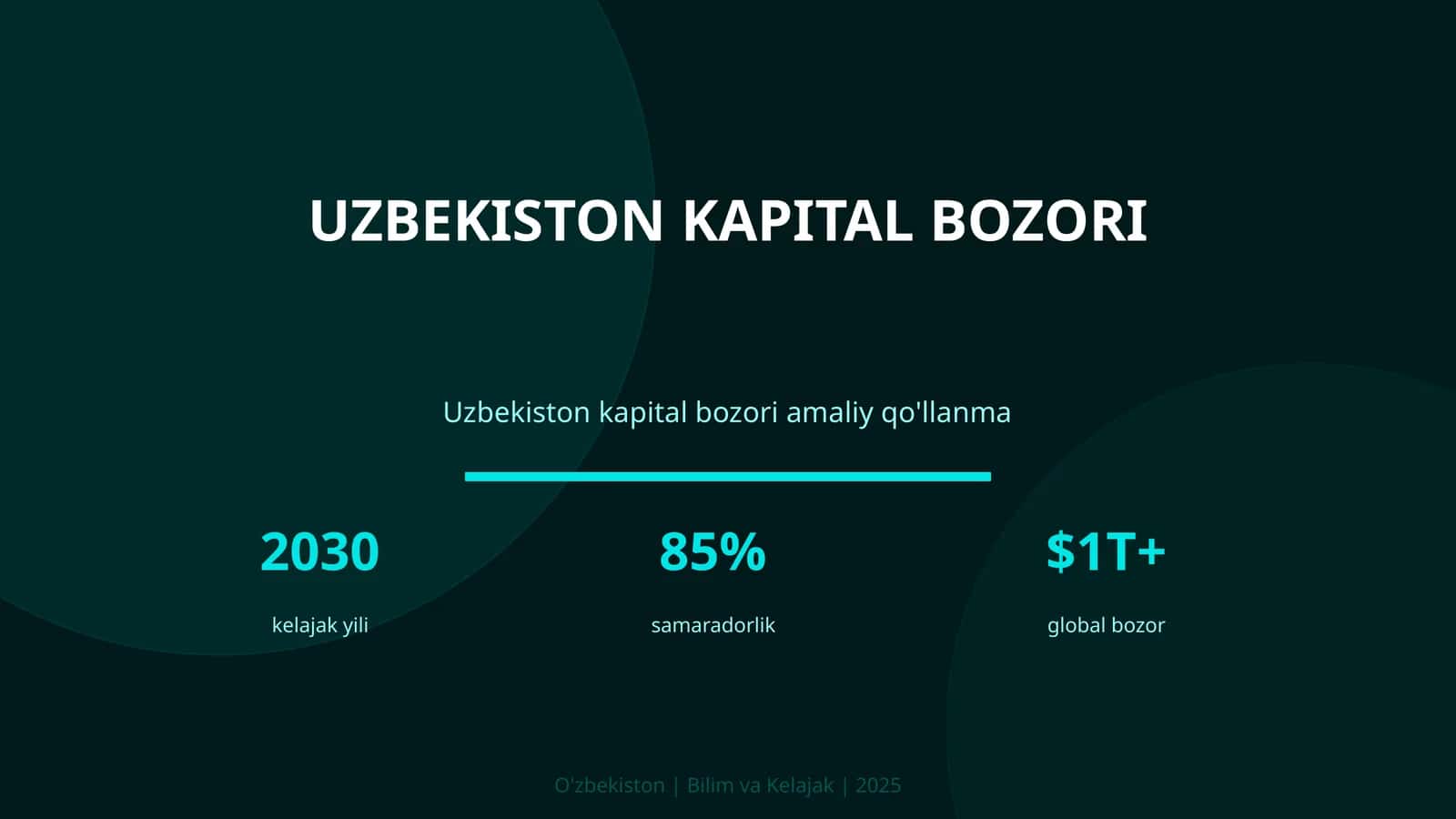Uzbekiston kapital bozori - amaliy qo'llanma