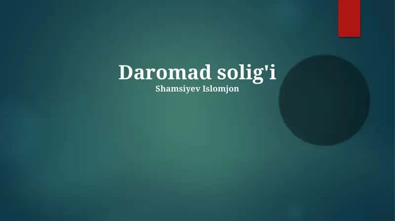 Daromad solig'i