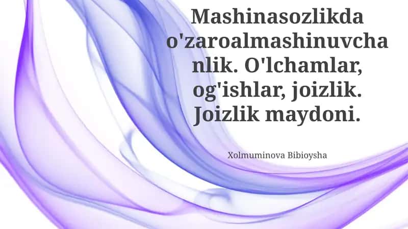 O'zaro almashinuvchanlik