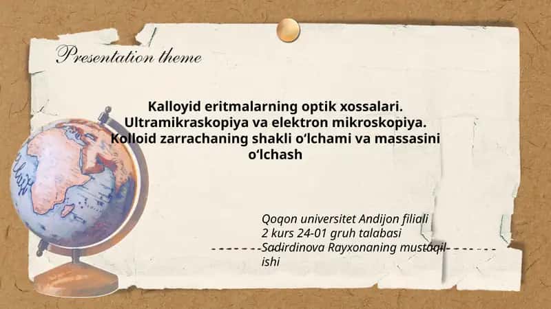 Kalloyid eritmalarning optik xossalari