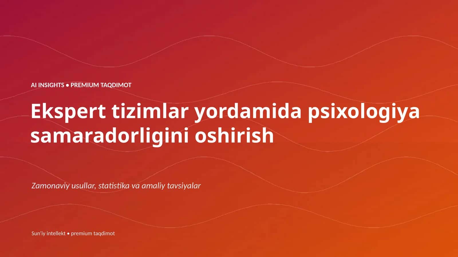 Sun'iy intellekt • premium taqdimot