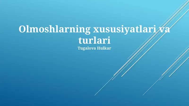 Olmoshlarning xususiyatlari va turlari