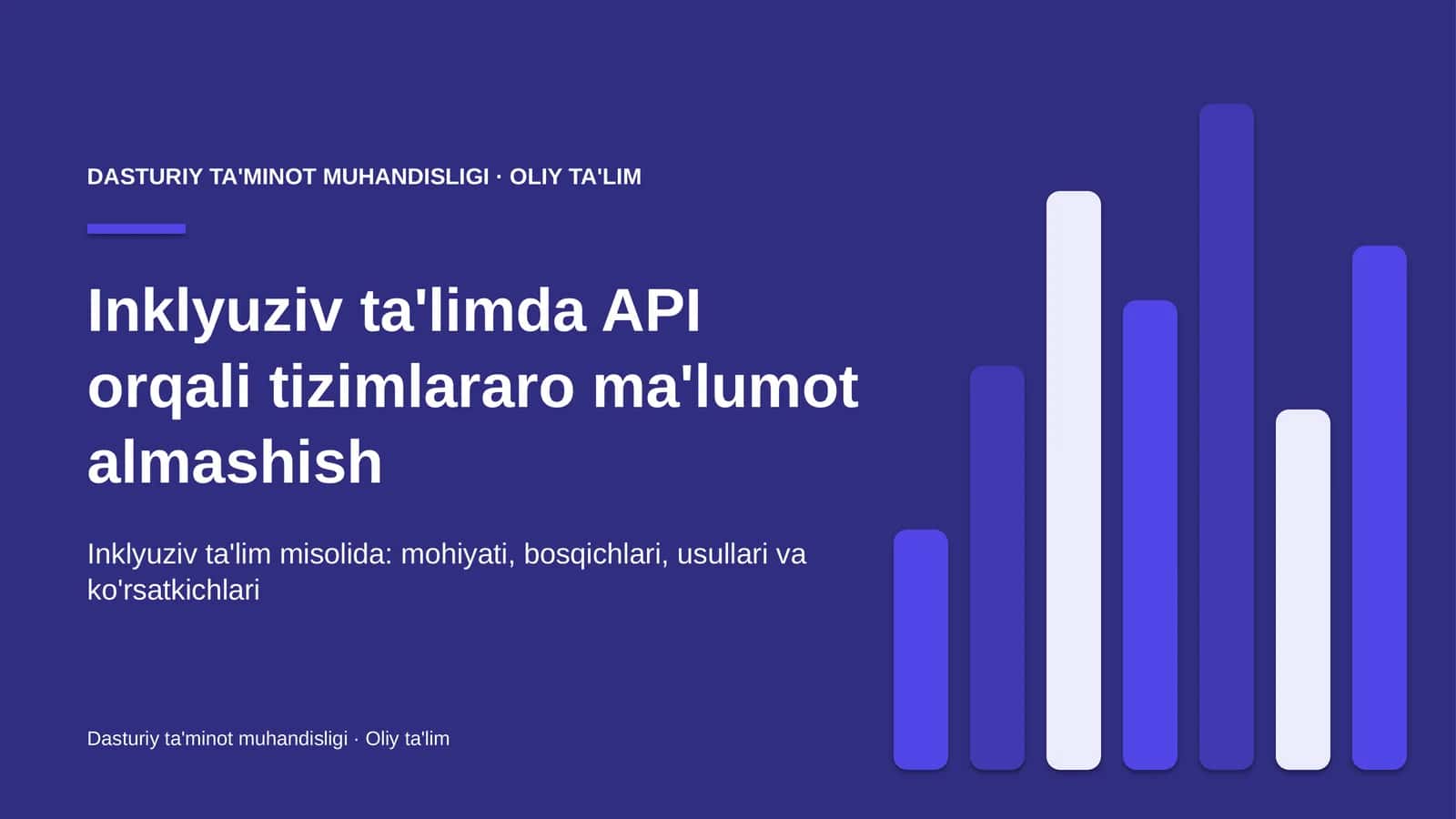 Inklyuziv ta'limda API orqali tizimlararo ma'lumot almashish