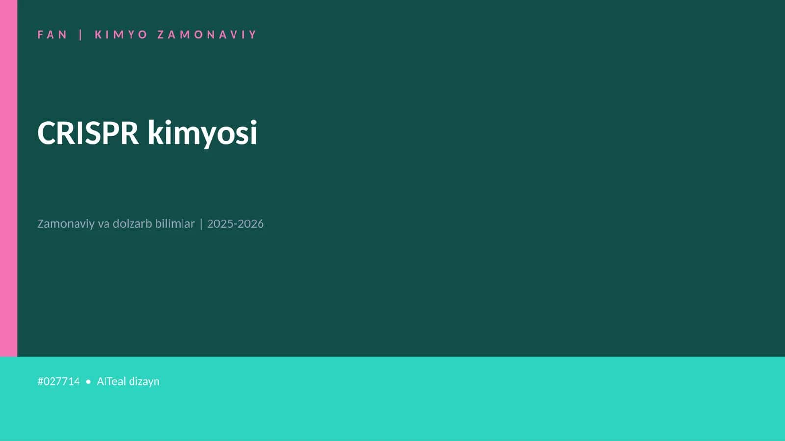 FAN | KIMYO ZAMONAVIY