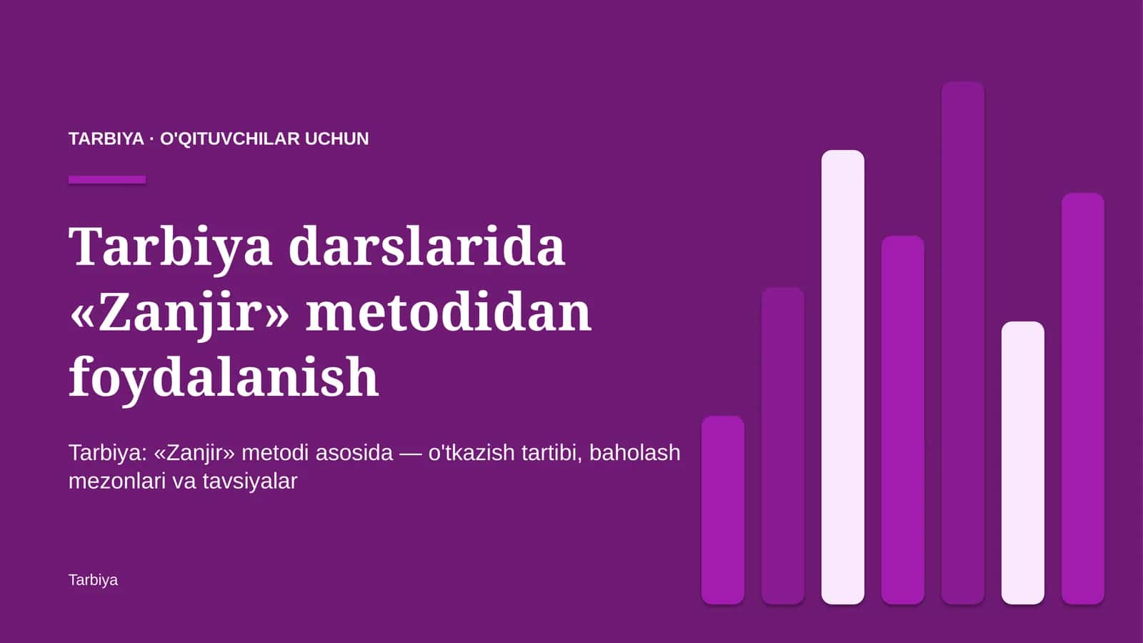 tarbiya darslarida zanjir metodidan foydalanish 7356