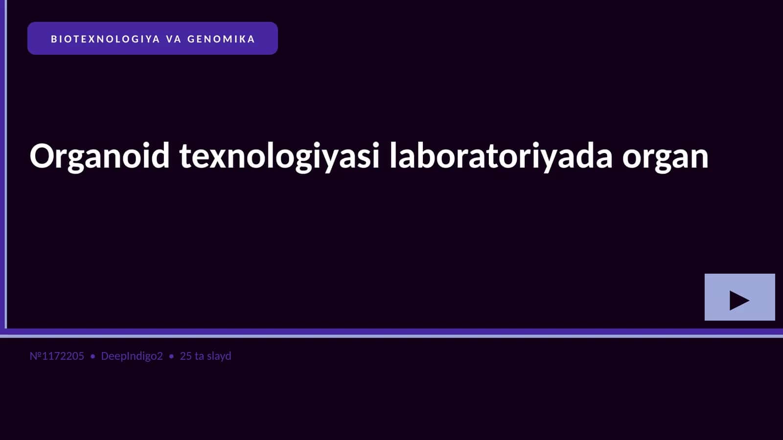 BIOTEXNOLOGIYA VA GENOMIKA