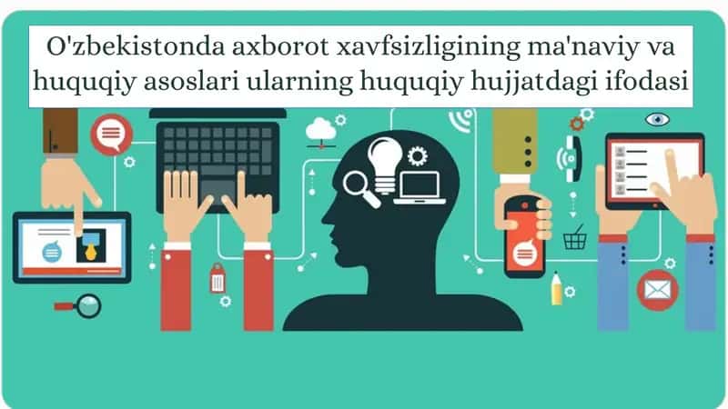 O'zbekistonda axborot xavfsizligining ma'naviy va huquqiy asoslari