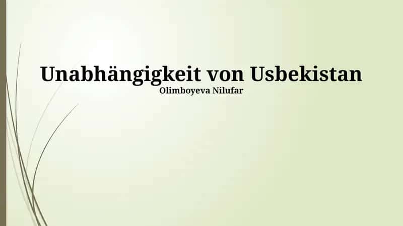 Unabhängigkeit von Usbekistan