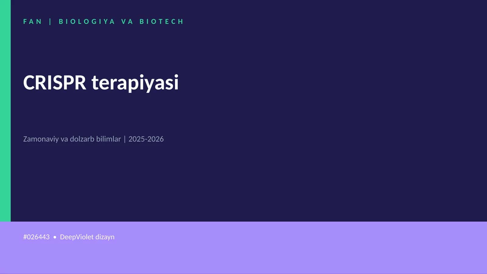 CRISPR terapiyasi