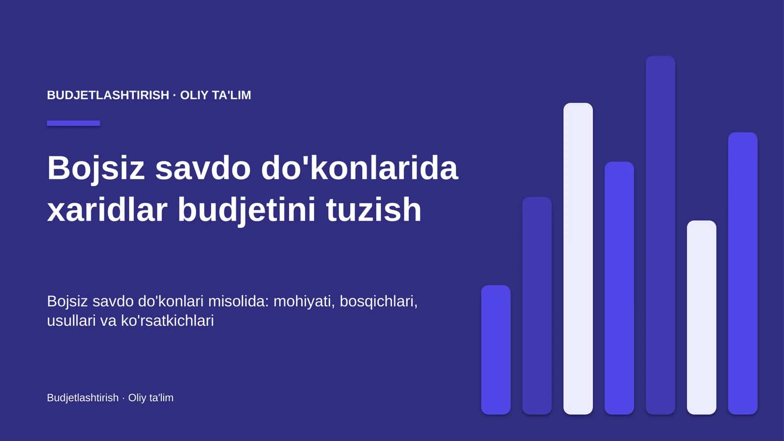 bojsiz savdo do'konlarida xaridlar budjetini tuzish 9385