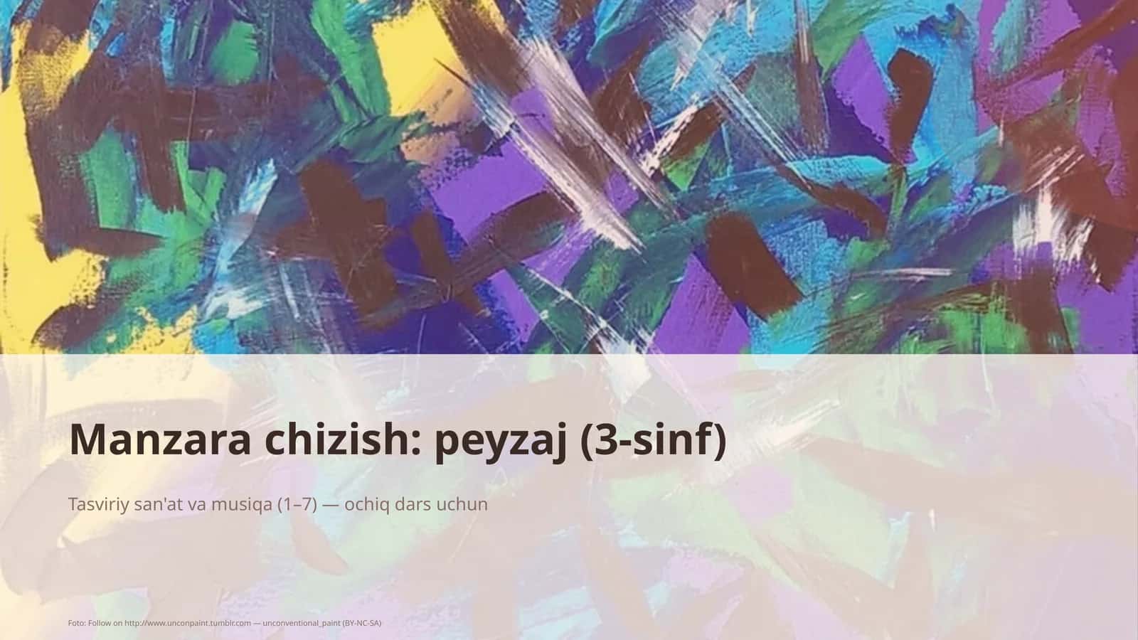 Manzara chizish: peyzaj (3-sinf)
