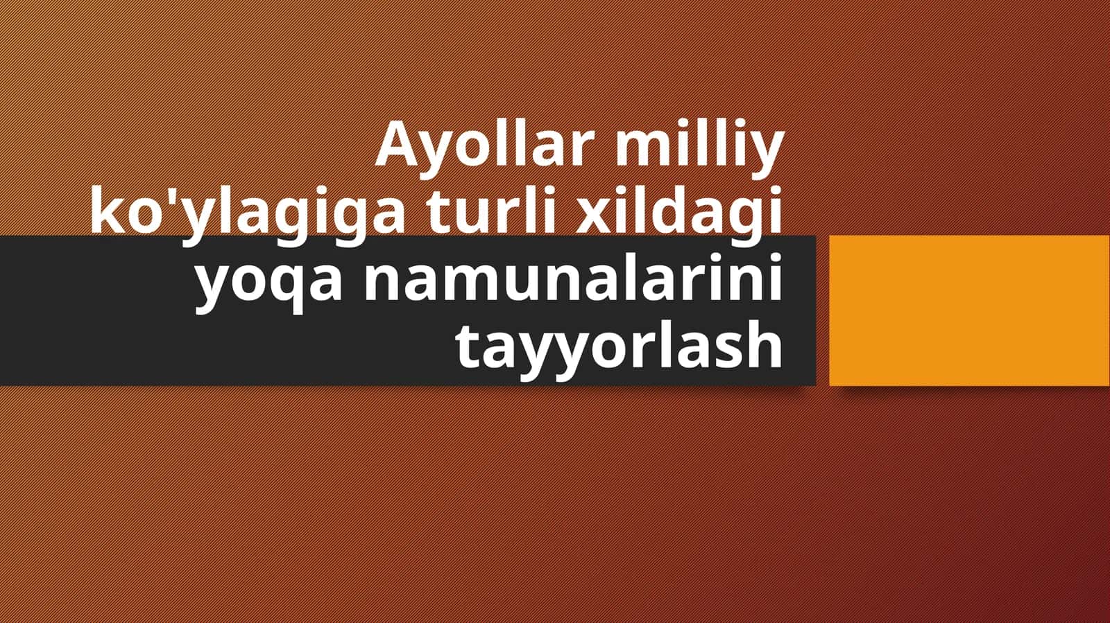 Oʻzbek milliy liboslari