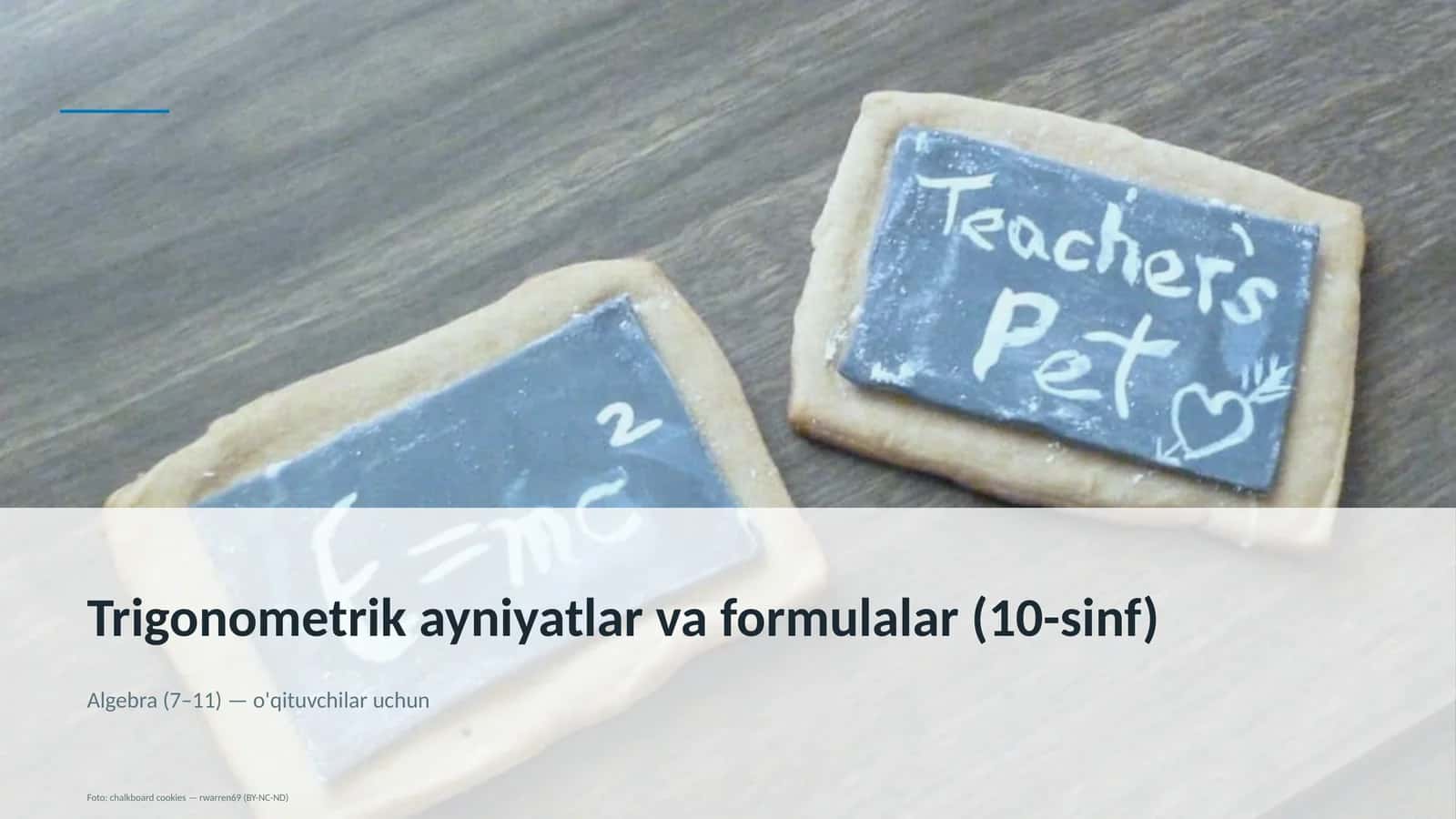 Trigonometrik ayniyatlar va formulalar (10-sinf)