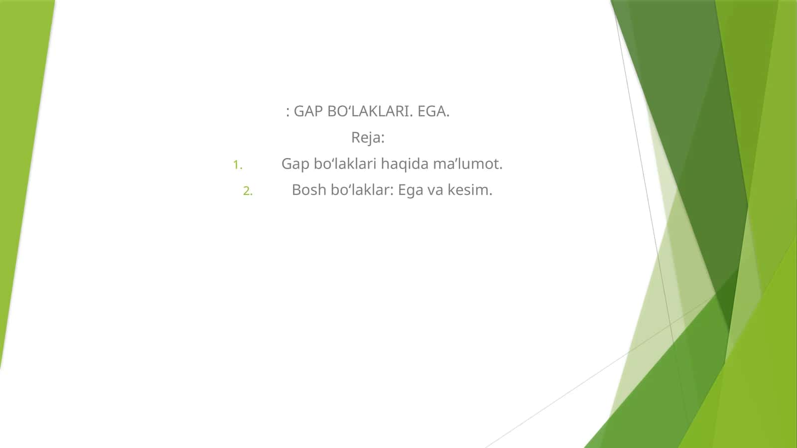 GAP BO‘LAKLARI