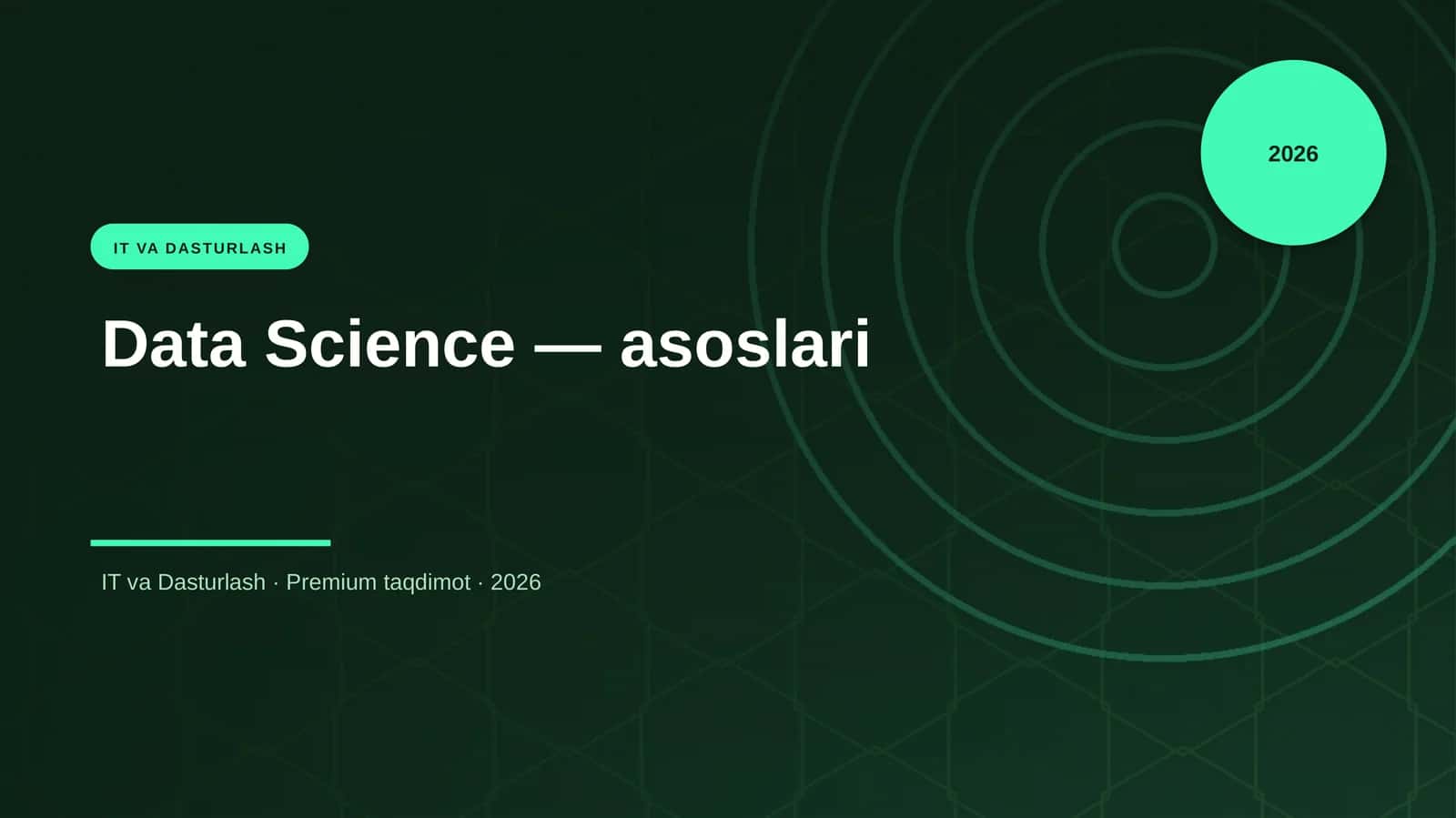 Data Science — asoslari
